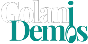 Golani Demos logo with stylized text.